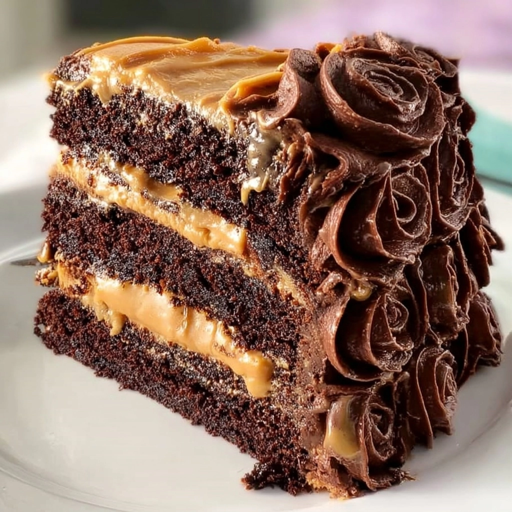 Simple Chocolate Peanut Butter Cake Recipe 2 Simple Chocolate Peanut Butter Cake Recipe - Recipe Image