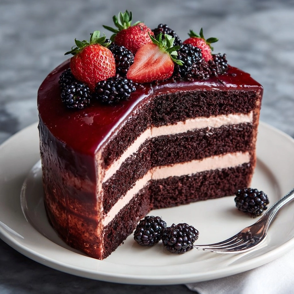 Black Velvet Berry Cake Recipe