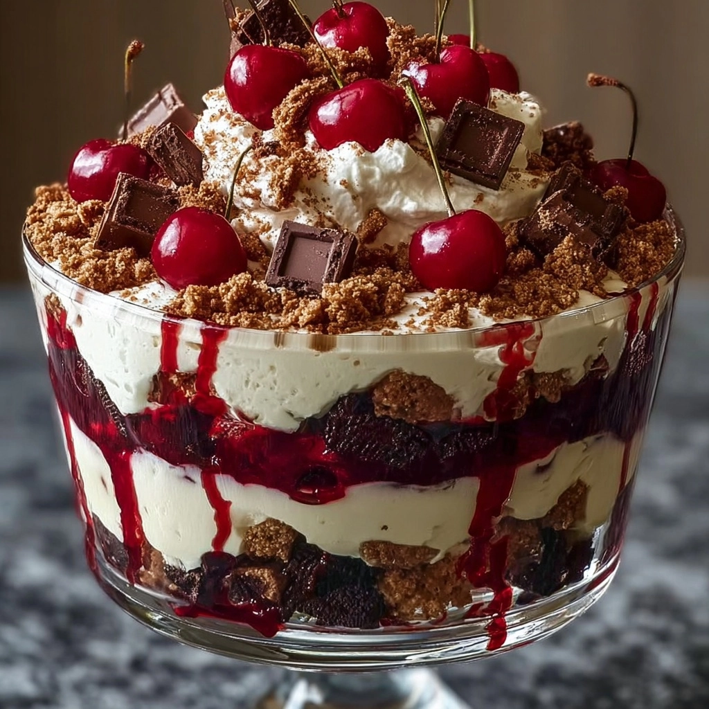 Peppermint Crisp and Cherry Trifle Recipe 2 Peppermint Crisp and Cherry Trifle Recipe - Recipe Image