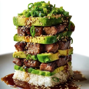 Teriyaki Beef and Avocado Rice Recipe