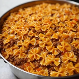 Bowtie Pasta with Ground Beef Recipe