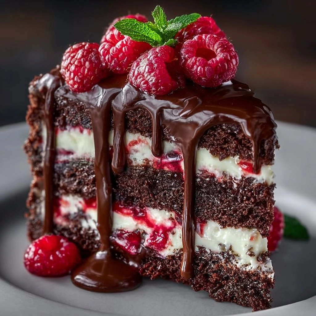 Chocolate Raspberry Layer Cake Recipe 2 Chocolate Raspberry Layer Cake Recipe - Recipe Image