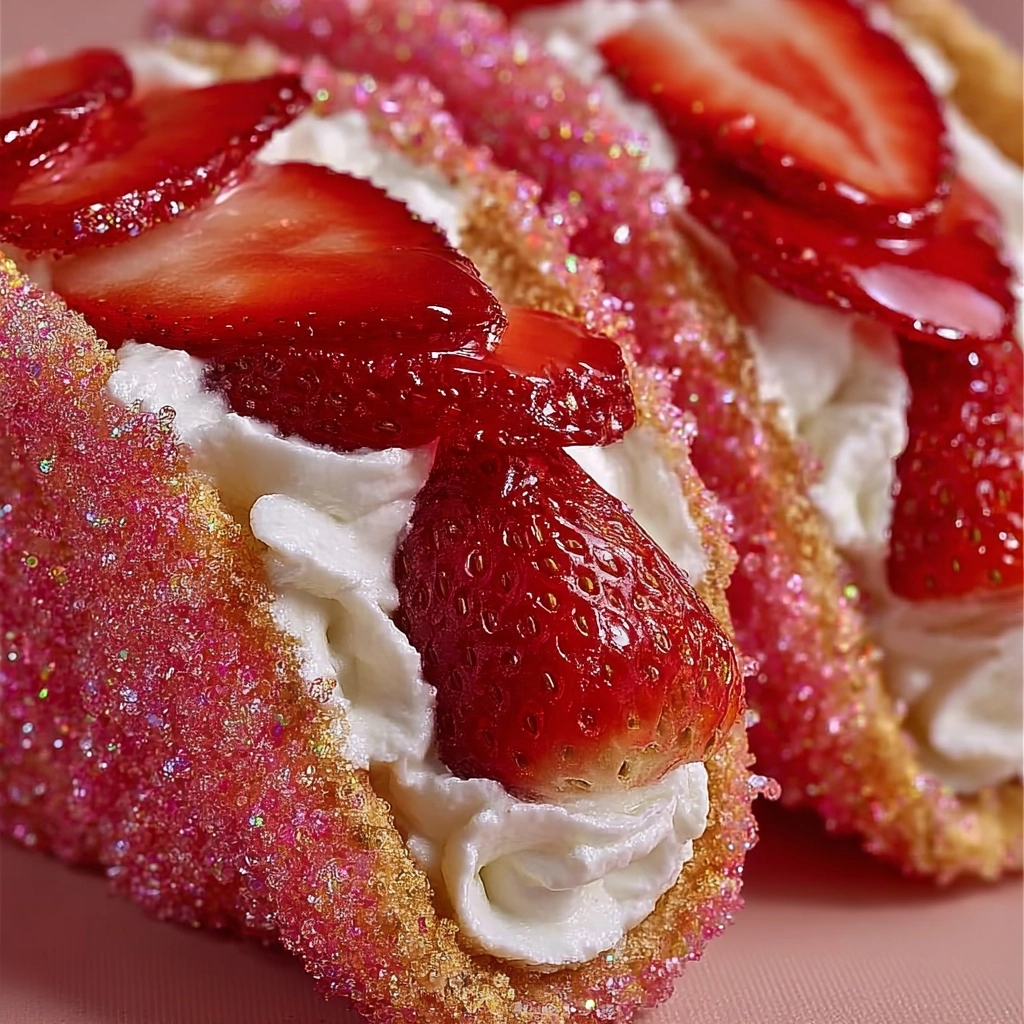 Strawberry Crunch Cheesecake Tacos Recipe