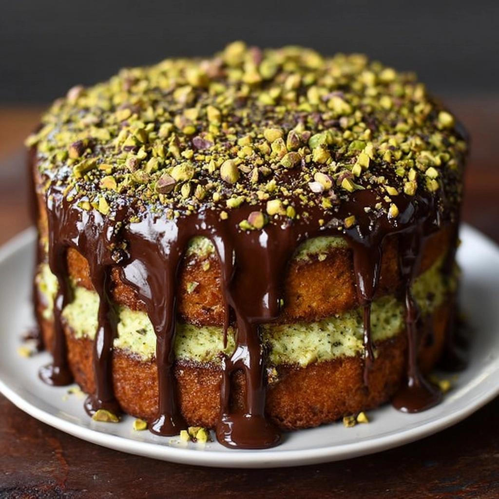 Best Pistachio Chocolate Layer Cake Recipe 2 Best Pistachio Chocolate Layer Cake Recipe - Recipe Image