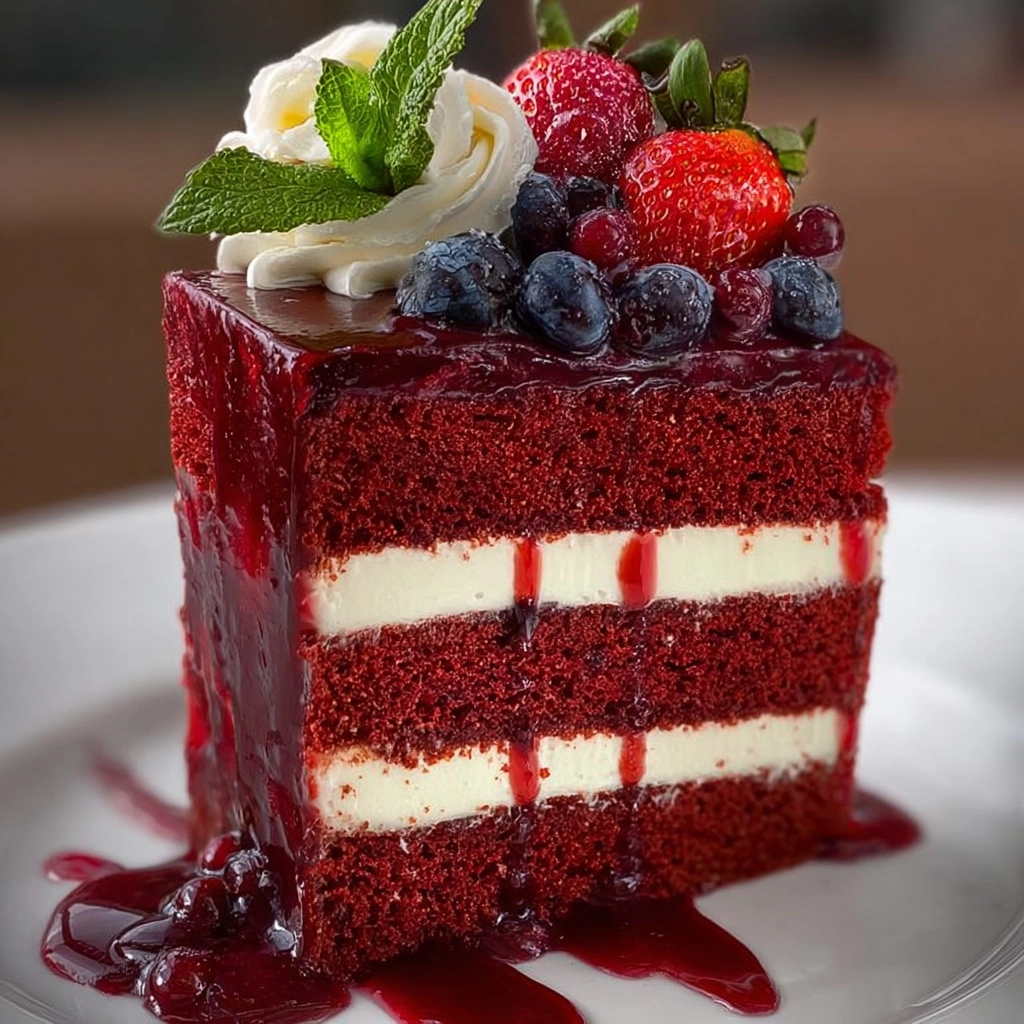 Red Velvet Strawberry Cheesecake Recipe 3 Red Velvet Strawberry Cheesecake Recipe - Recipe Image