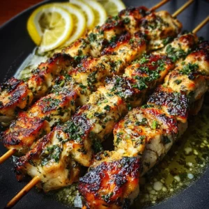 Greek Chicken Souvlaki with Maple Dijon Glaze Recipe