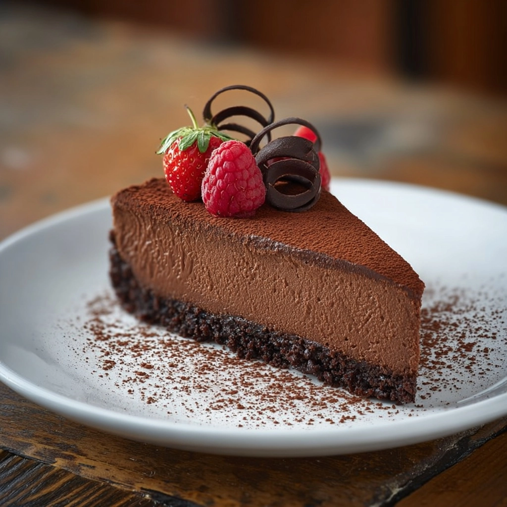 Silky Chocolate Cheesecake Recipe - Recipe Image