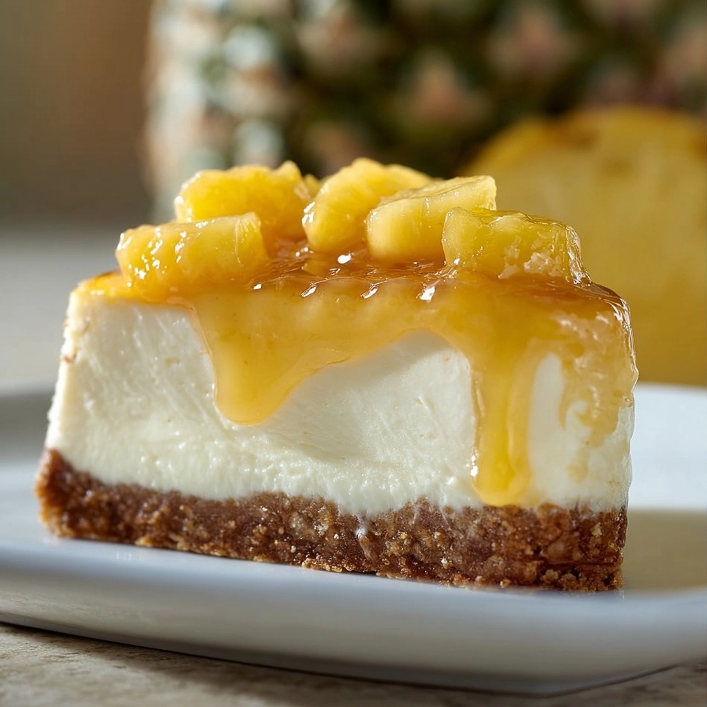 Creamy Pineapple Cheesecake Recipe - Recipe Image
