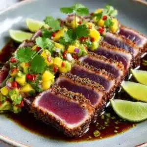 Seared Tuna with Mango-Avocado Salsa Recipe