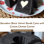 Delicious Black Velvet Bundt Cake with Creamy Heart Center Recipe