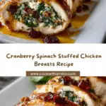 Cranberry & Spinach Stuffed Chicken Breasts with Parmesan Recipe