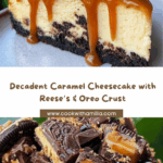 Caramel Cheesecake with Reese's, Oreos, and Caramel Drizzle Recipe