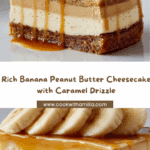 Rich Banana Caramel Peanut Butter Cheesecake Recipe