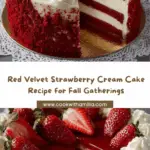 Red Velvet Strawberry Cream Cake Recipe