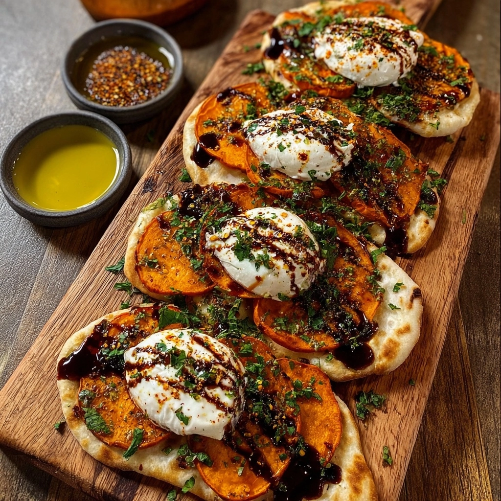 Burrata & Sweet Potato Flatbread with Hot Honey Recipe 2 Burrata & Sweet Potato Flatbread with Hot Honey Recipe - Recipe Image