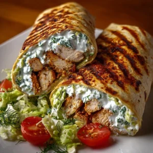 Greek Chicken Wraps with Tzatziki Sauce Recipe