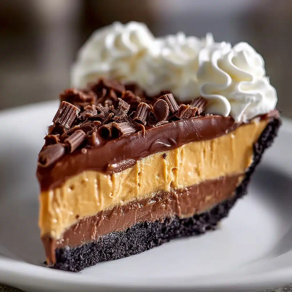 Chocolate Peanut Butter Mousse Pie Recipe 3 Chocolate Peanut Butter Mousse Pie Recipe - Recipe Image