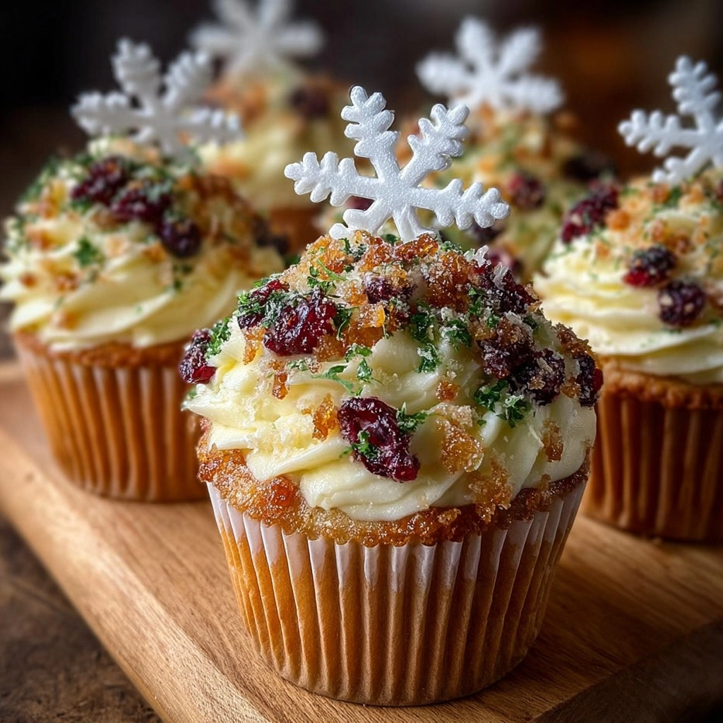 Cranberry Orange Snowflake Cupcakes Recipe
