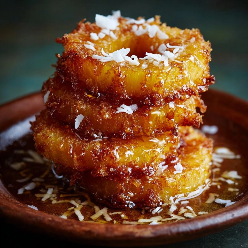 Fried Pineapple with Coconut Crust Recipe