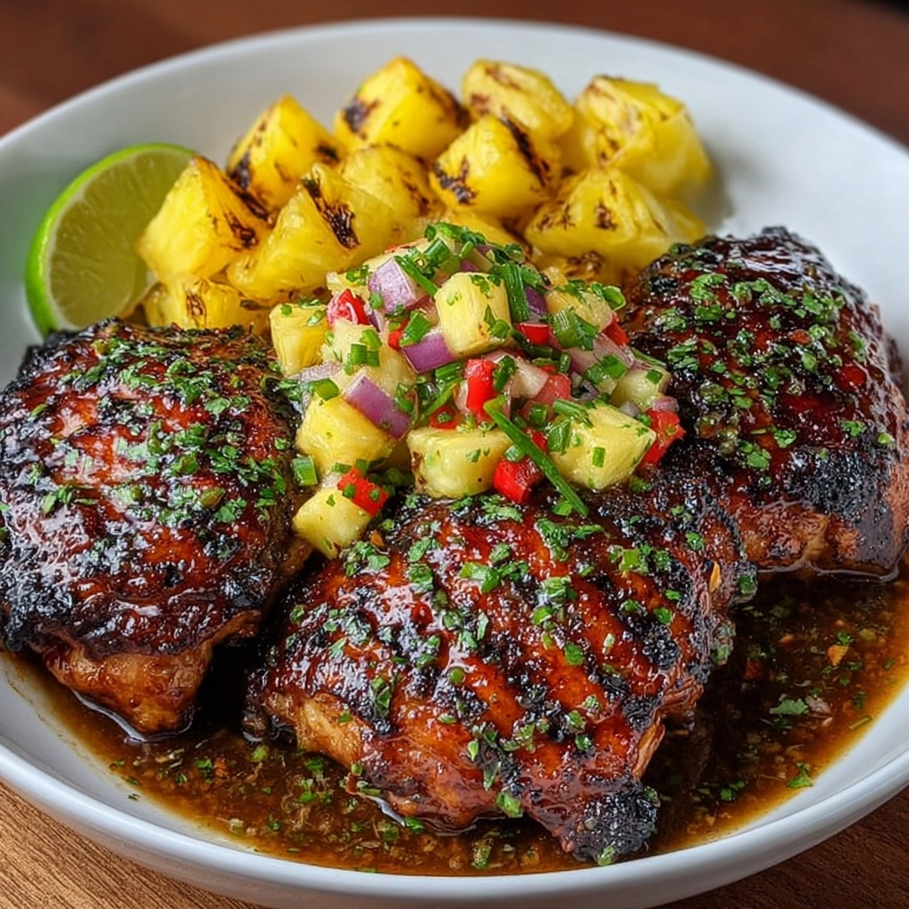 Caribbean Jerk Chicken with Pineapple Salsa Recipe 2 Caribbean Jerk Chicken with Pineapple Salsa Recipe - Recipe Image
