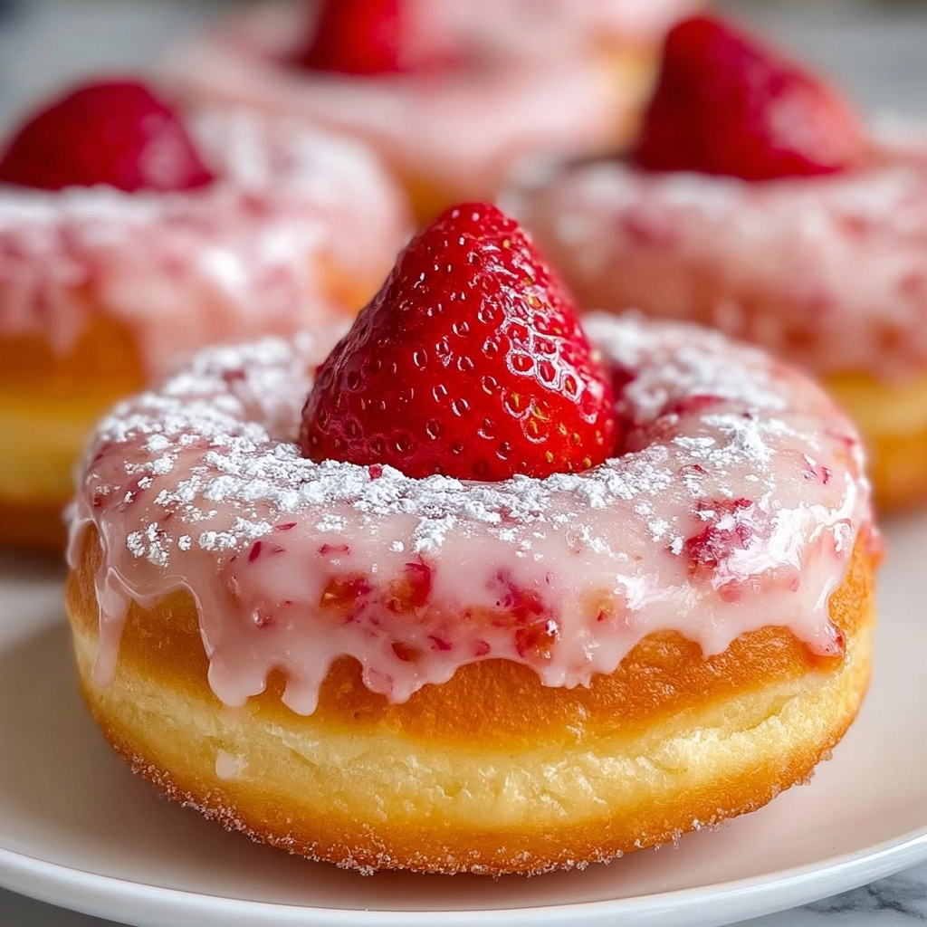 Strawberry Cheesecake Stuffed Donuts Recipe