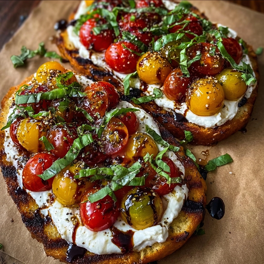 Burrata & Basil Caprese Flatbread Pizza Recipe 3 Burrata & Basil Caprese Flatbread Pizza Recipe - Recipe Image