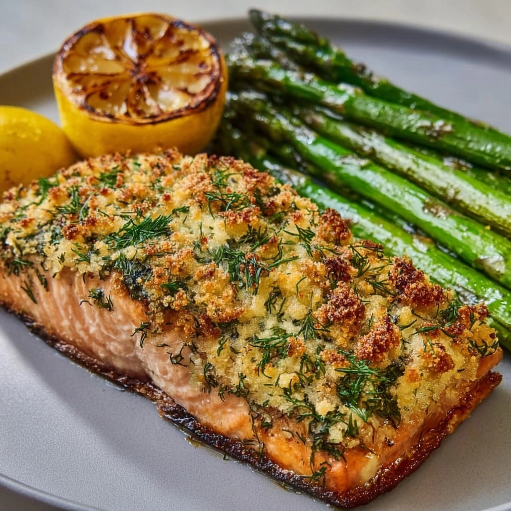 Dill and Lemon Crusted Salmon Recipe 2 Dill and Lemon Crusted Salmon Recipe - Recipe Image