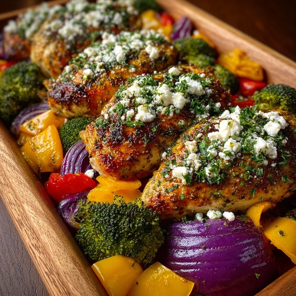 Sheet-Pan Lemon Chicken with Roasted Vegetables & Feta Recipe 2 Sheet-Pan Lemon Chicken with Roasted Vegetables & Feta Recipe - Recipe Image