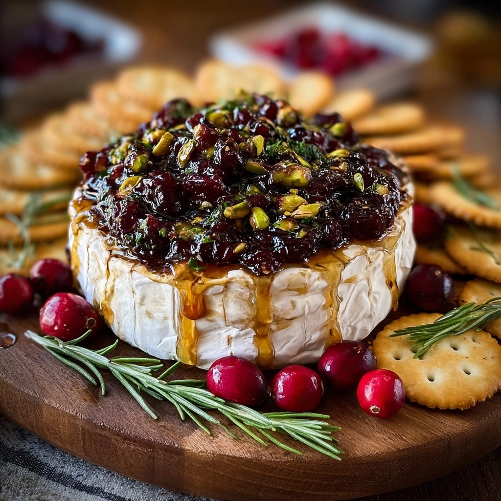 Cranberry Brie Board with Pistachios Recipe