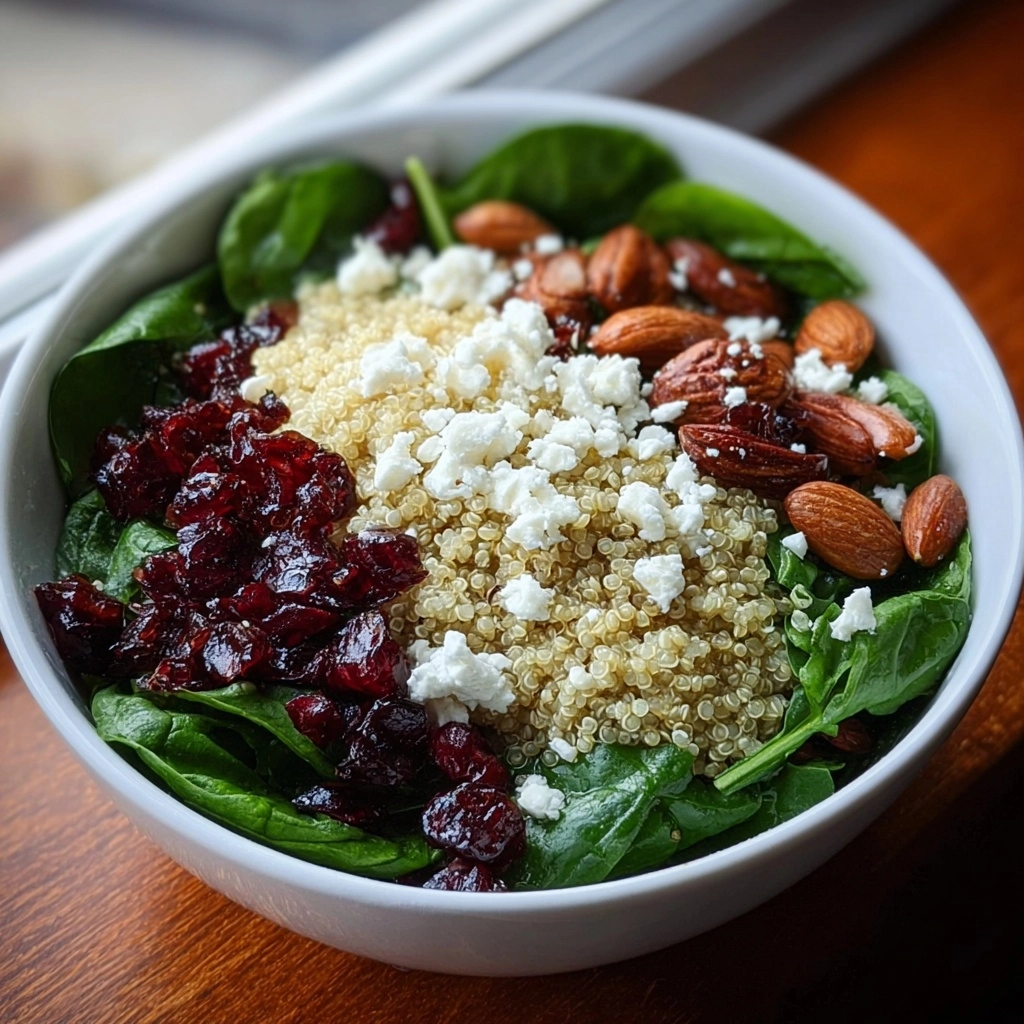 Cranberry Spinach Quinoa Salad Recipe - Recipe Image