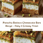 Pistachio Baklava Cheesecake Bars Recipe