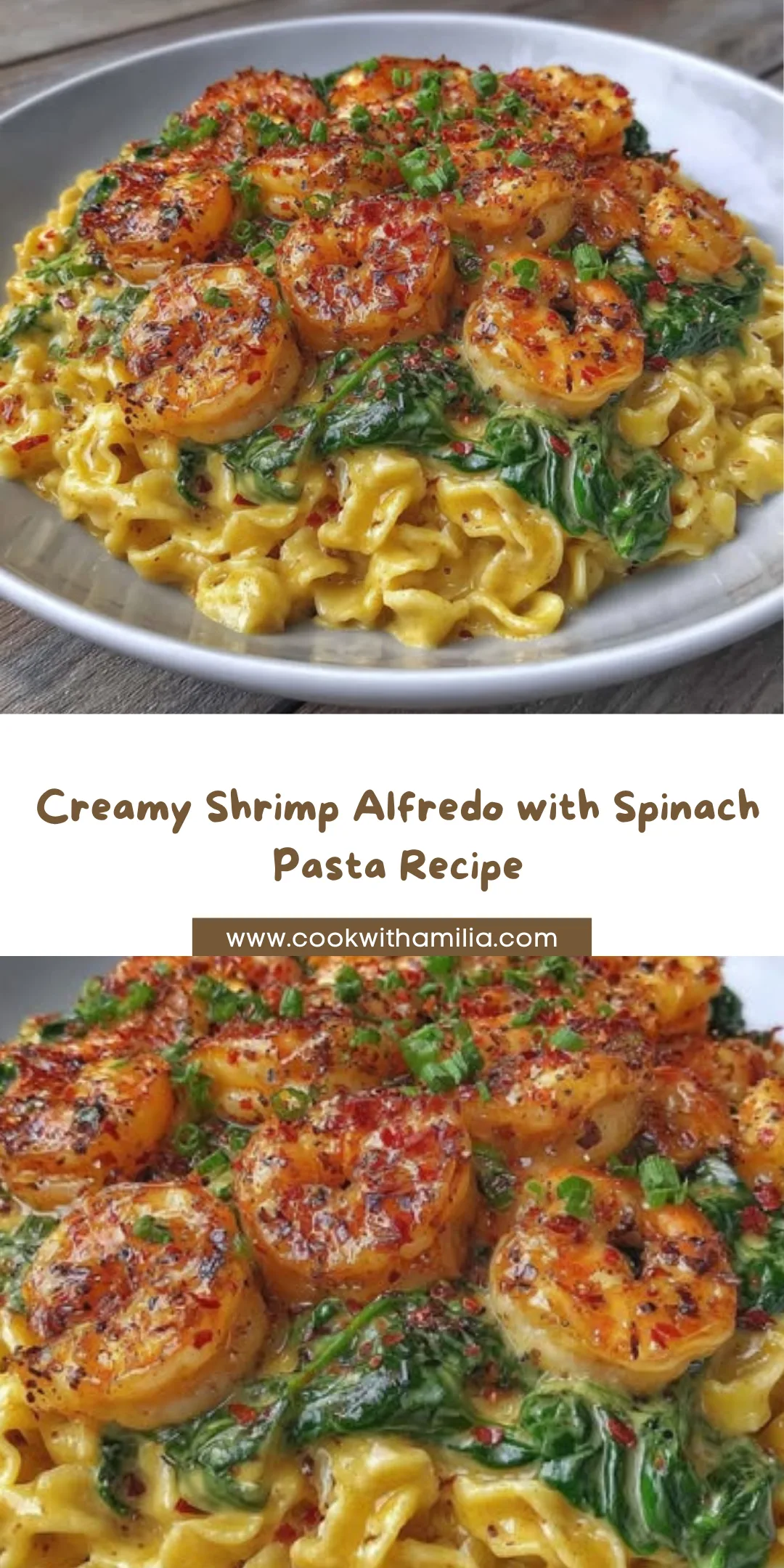 Shrimp Alfredo with Spinach Recipe 2 Shrimp Alfredo with Spinach Recipe - Recipe Image