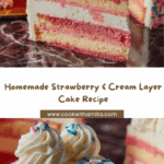 Homemade Strawberry & Cream Cake recipe