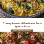Lobster Alfredo with Spinach Recipe