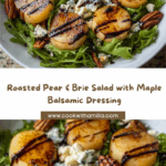 Roasted Pear & Brie Salad with Maple Balsamic Drizzle Recipe