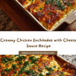 Creamy Chicken Enchiladas with Cheese Sauce Recipe