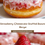 Strawberry Cheesecake Stuffed Donuts Recipe