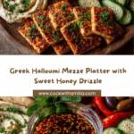 Greek Halloumi Mezze Platter with Honey Drizzle Recipe