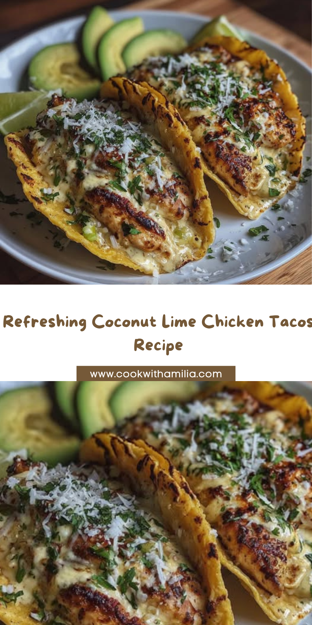 Coconut Lime Chicken Tacos Recipe - Recipe Image