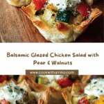 Balsamic Glazed Chicken with Pear & Walnut Salad Recipe