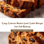 Homemade Christmas Carrot and Raisins Loaf cake recipe