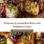 Pistachio-Crusted Brie Bites with Raspberry Honey Glaze Recipe