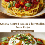 Roasted Tomato & Burrata Basil Pasta Recipe