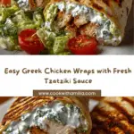 Greek Chicken Wraps with Tzatziki Sauce Recipe
