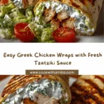 Greek Chicken Wraps with Tzatziki Sauce Recipe