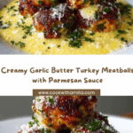 Garlic Butter Turkey Meatballs with Parmesan Sauce Recipe