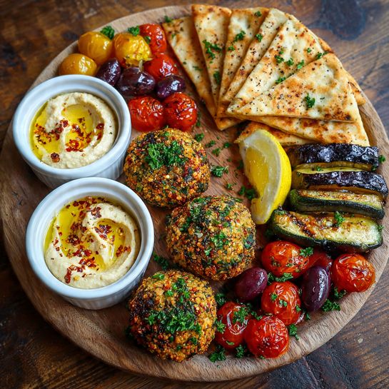 Mediterranean Burrata & Roasted Veggie Board Recipe 2 Mediterranean Burrata & Roasted Veggie Board Recipe - Recipe Image