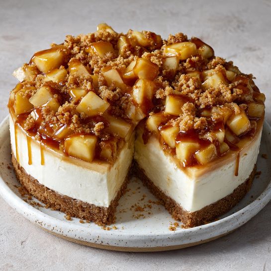 Apple Crumble Cheesecake Recipe 2 Apple Crumble Cheesecake Recipe - Recipe Image