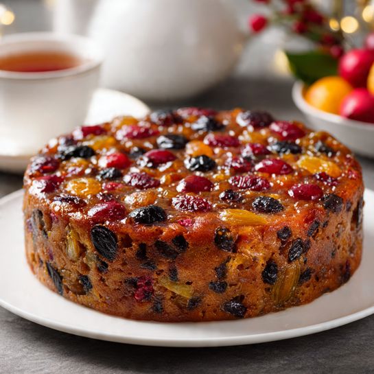 Homemade Light Christmas Fruit Cake recipe 3 Homemade Light Christmas Fruit Cake recipe - Recipe Image