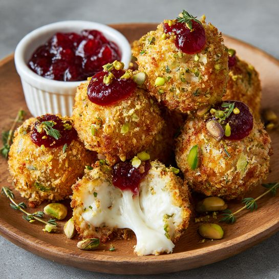 Pistachio-Crusted Brie Bites with Cranberry Honey Glaze Recipe 2 Pistachio-Crusted Brie Bites with Cranberry Honey Glaze Recipe - Recipe Image